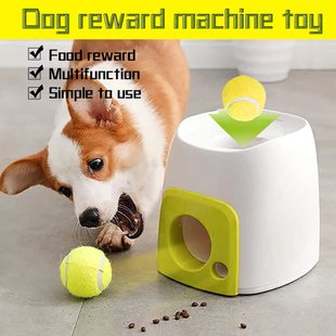 Dog Tennis Food Reward Machine With Pet Ball Thrower Slow