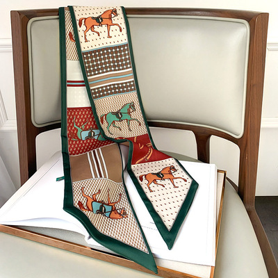 Women Silk Scarf Fashion Hair Scarf Silk Satin Neckerchief