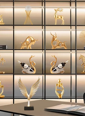 轻奢高档酒柜装饰品现代家居客厅电视柜办公室玄关创意工艺品摆件