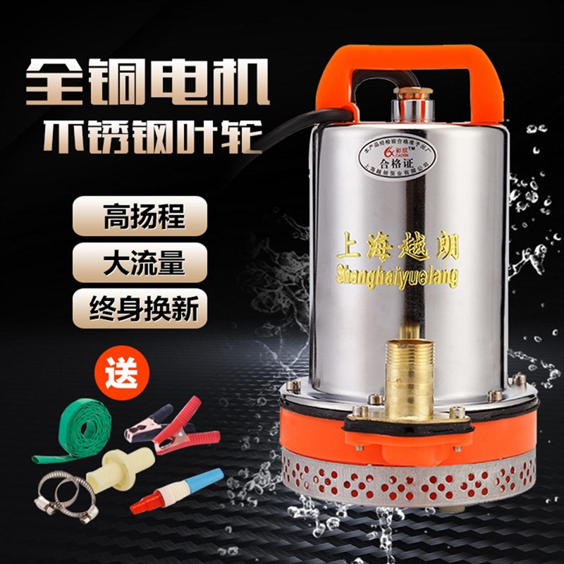 小型直流电电动潜水棒小型抽水家用自吸抽水泵12 24 48 60 72V