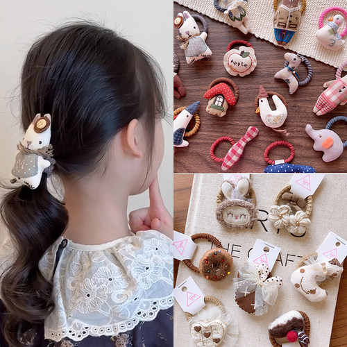 趣味卡通小女孩扎头皮筋发圈