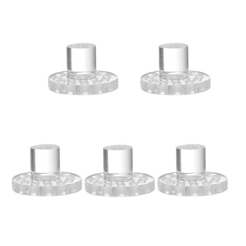 圆形SPS珊瑚纽扣断枝基座 亚克力透明材质 5颗1包 海水珊瑚支架座