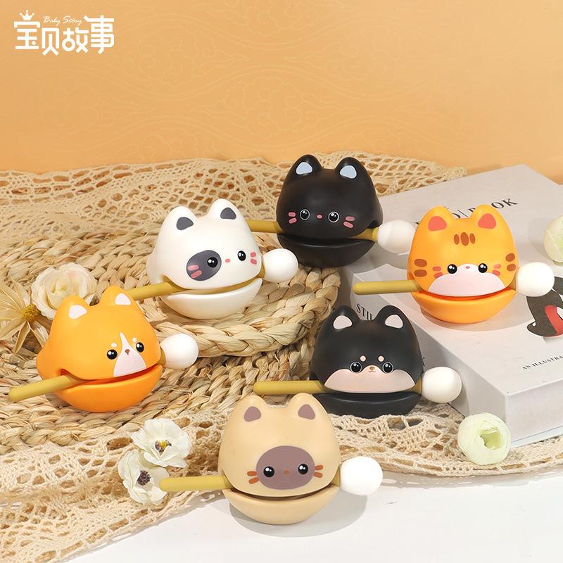 解压小木鱼摆件办公桌面情绪治愈好物可爱佛系木鱼敲打小礼物