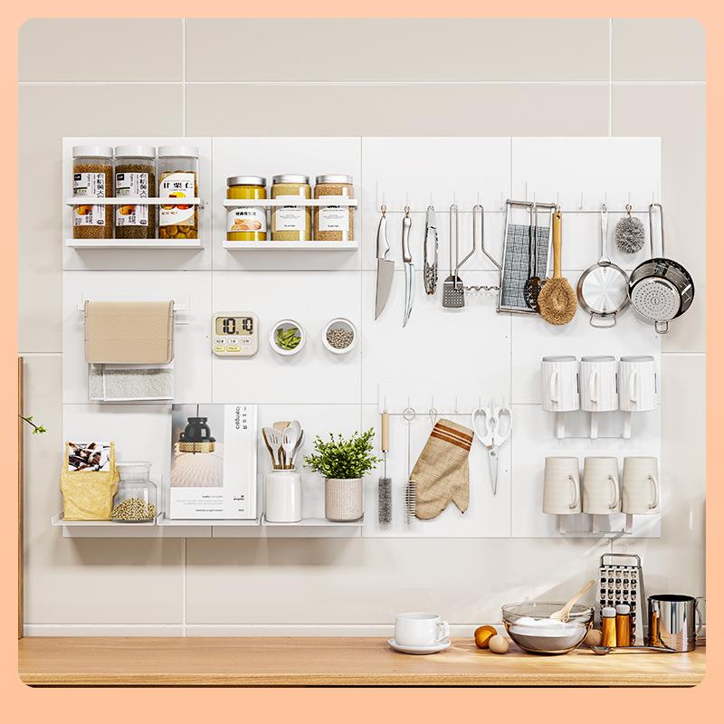 御仕家厨房餐边柜简约磁吸壁挂置物架家用橱柜茶水柜杯子调料收纳