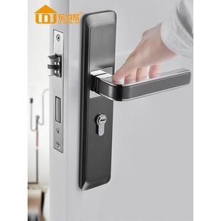 门锁室内卧室静音房门锁黑色卫生间实木门把手家用通用锁具