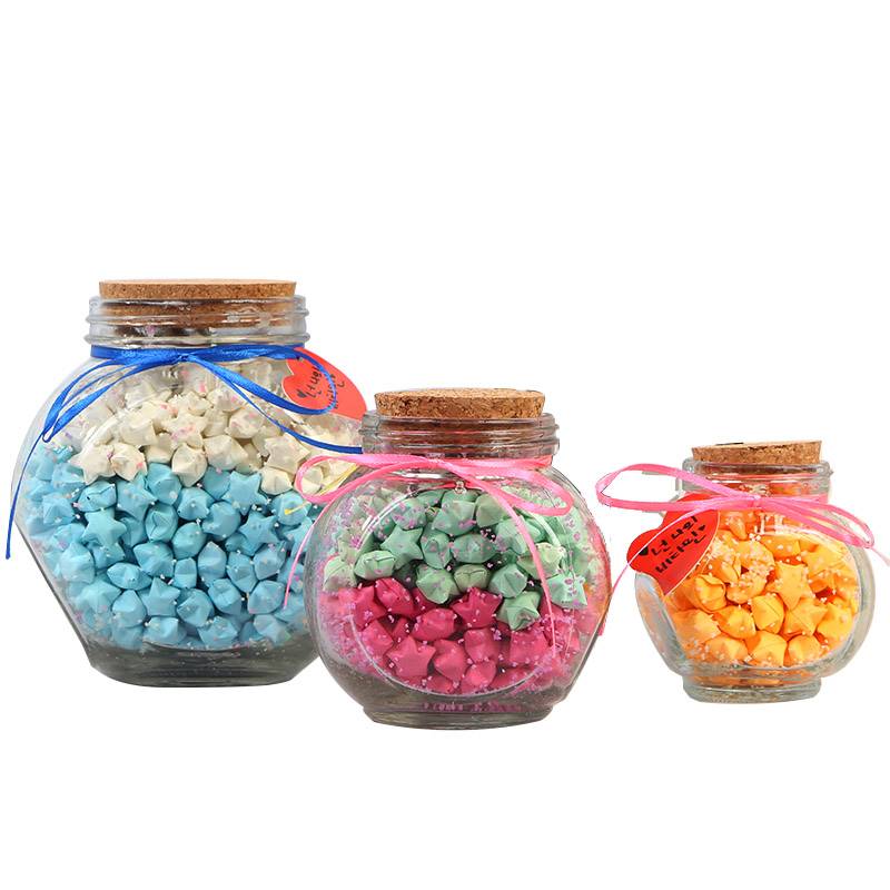 玻璃瓶装星星装饰摆饰放星星的夜光大小号许愿瓶罐子折纸幸运星