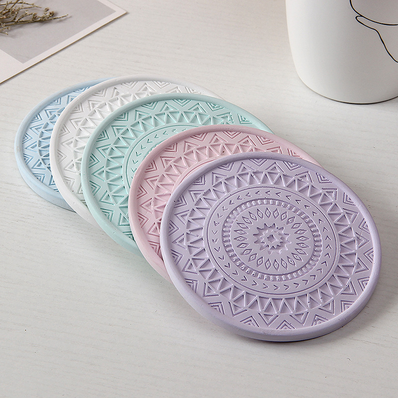 Round Coaster Resin Silicone Mold Coffee Coaster Tray Mold D