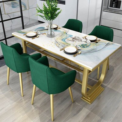 Nordic Dining Table Modern Simple Marble Dining Table and