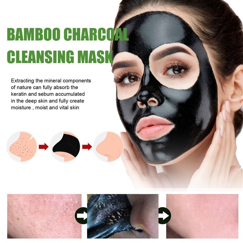 Mask Skin Care Bamboo Charcoal Against Black Dots