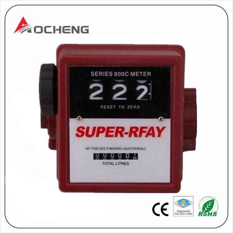 厂家铝制柴油汽油流量计机械流量表三位数油表加油机配件