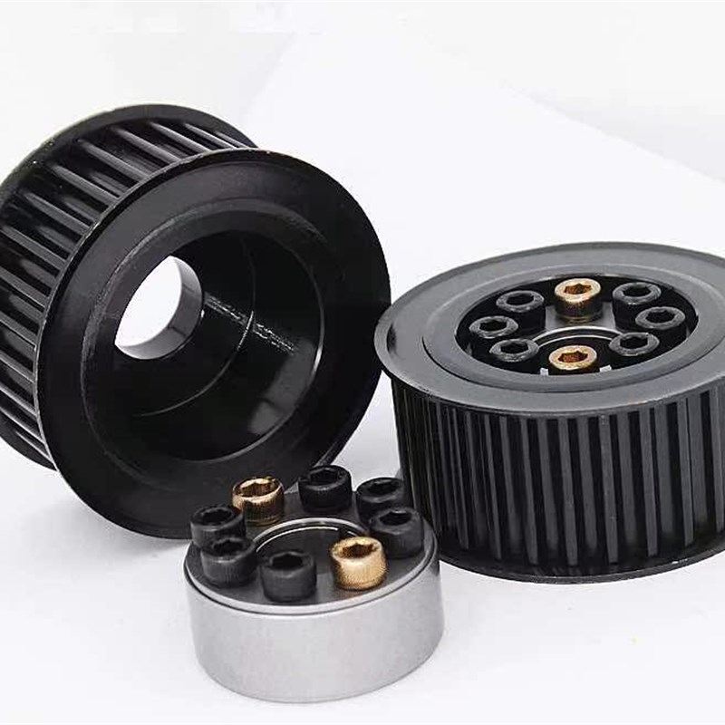 。齿宽键27/45号钢 免涨紧套 同步轮5M40齿 选孔皮带轮 直径6mm