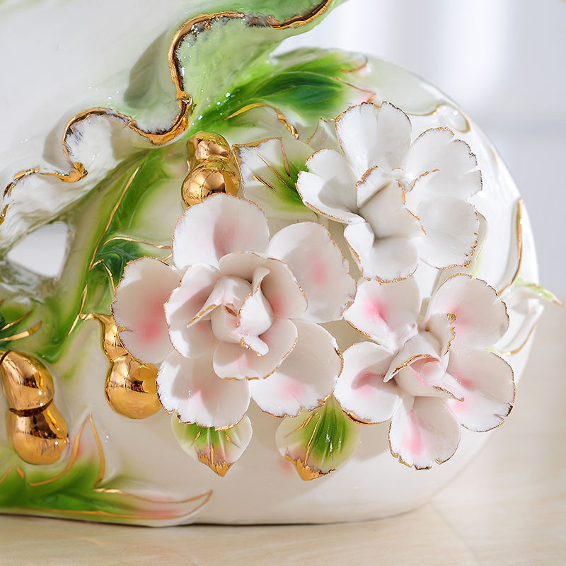 2023玉白菜摆件工艺品陶瓷装饰品客厅电视柜酒柜乔迁新居创意礼独