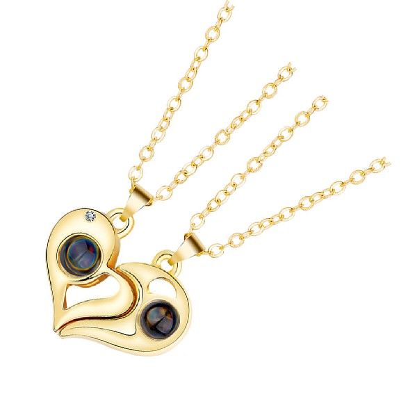 Couple Necklace Alloy Compact Size Rustproof DIY Prop Neck