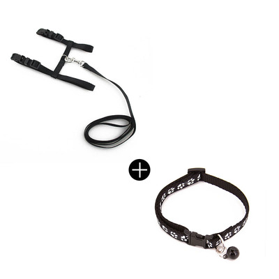 极速Cat Collar Harness Leash Adjustable Nylon Pet Traction C