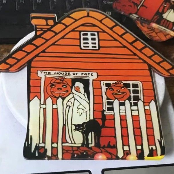 Halloween Witchs House Welcome Sign Ornament Festival