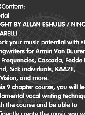 C006 Vocal Writing For Producers(789ten)教程音乐制作音源编曲