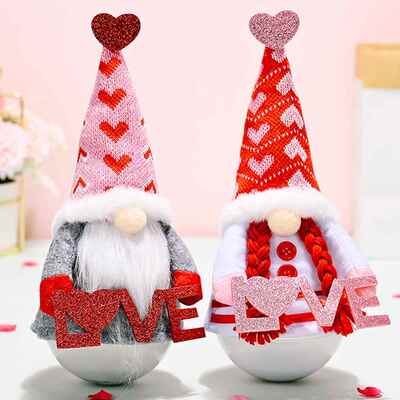 2023 Faceless Doll Valentines Day Tumbler Decorations