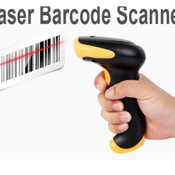 2.4G Wireless Cordless Laser Barcode Scanner Bar Code Read