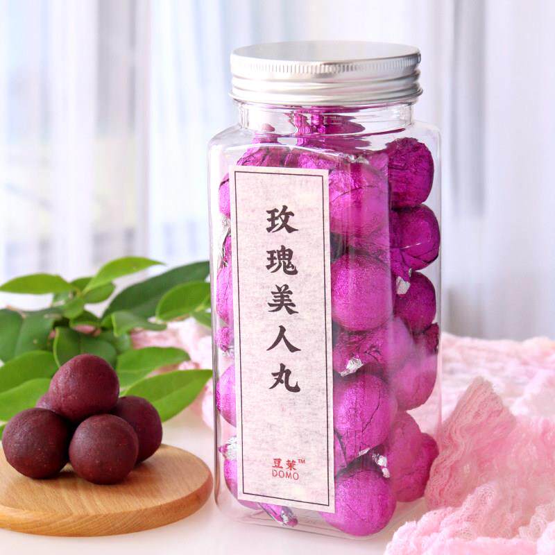 玫瑰丸营养平阴重瓣新鲜花瓣郁解心情无糖精零食手工健康糕点即食