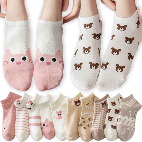 Cute Cartoon Animals Socks Cat Bear Sock For Women Girls Fun