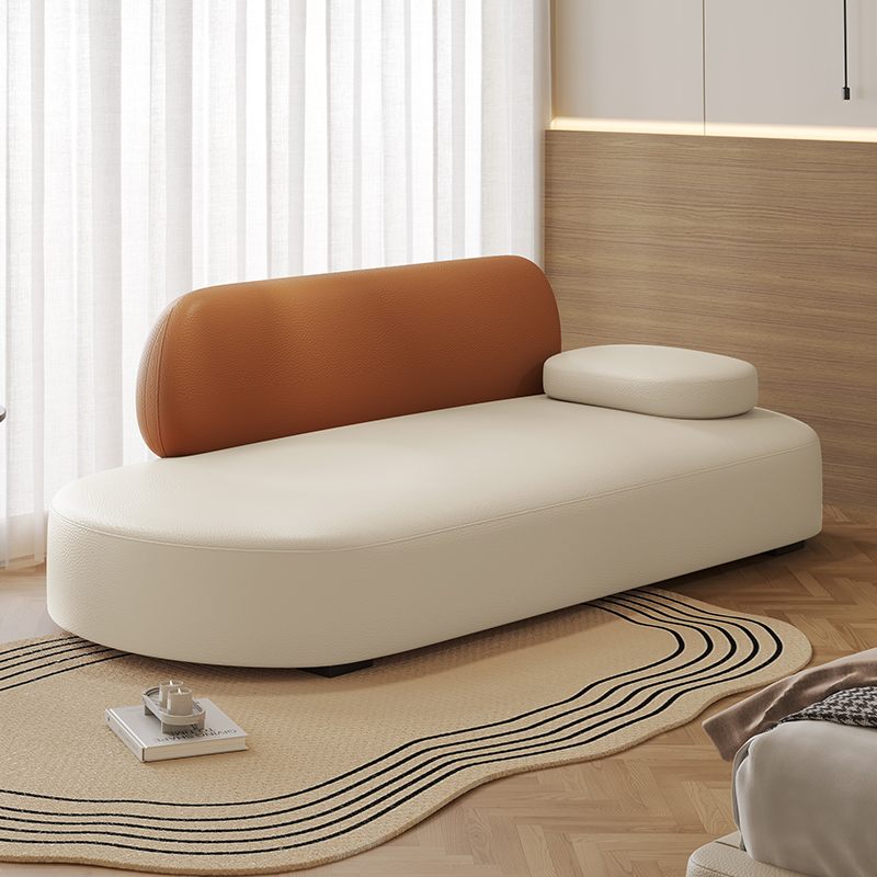 意式极简猫抓皮单人贵妃躺椅沙发