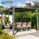 户外凉亭庭院遮阳棚室外雨棚铝合金亭子车棚高低棚露台别墅温室
