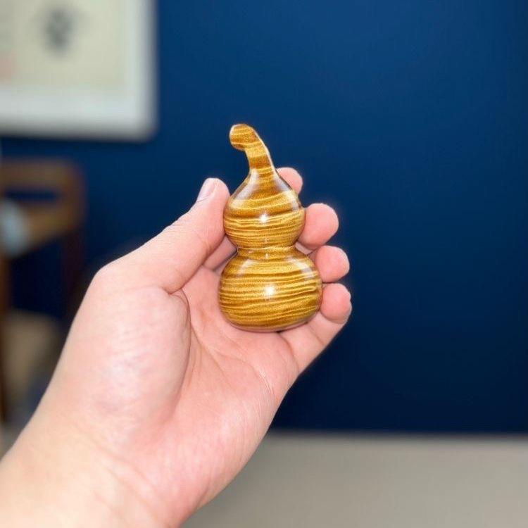 金丝楠木小葫芦满水波纹天然枯木老料福禄随身手把件摆件汽车挂件