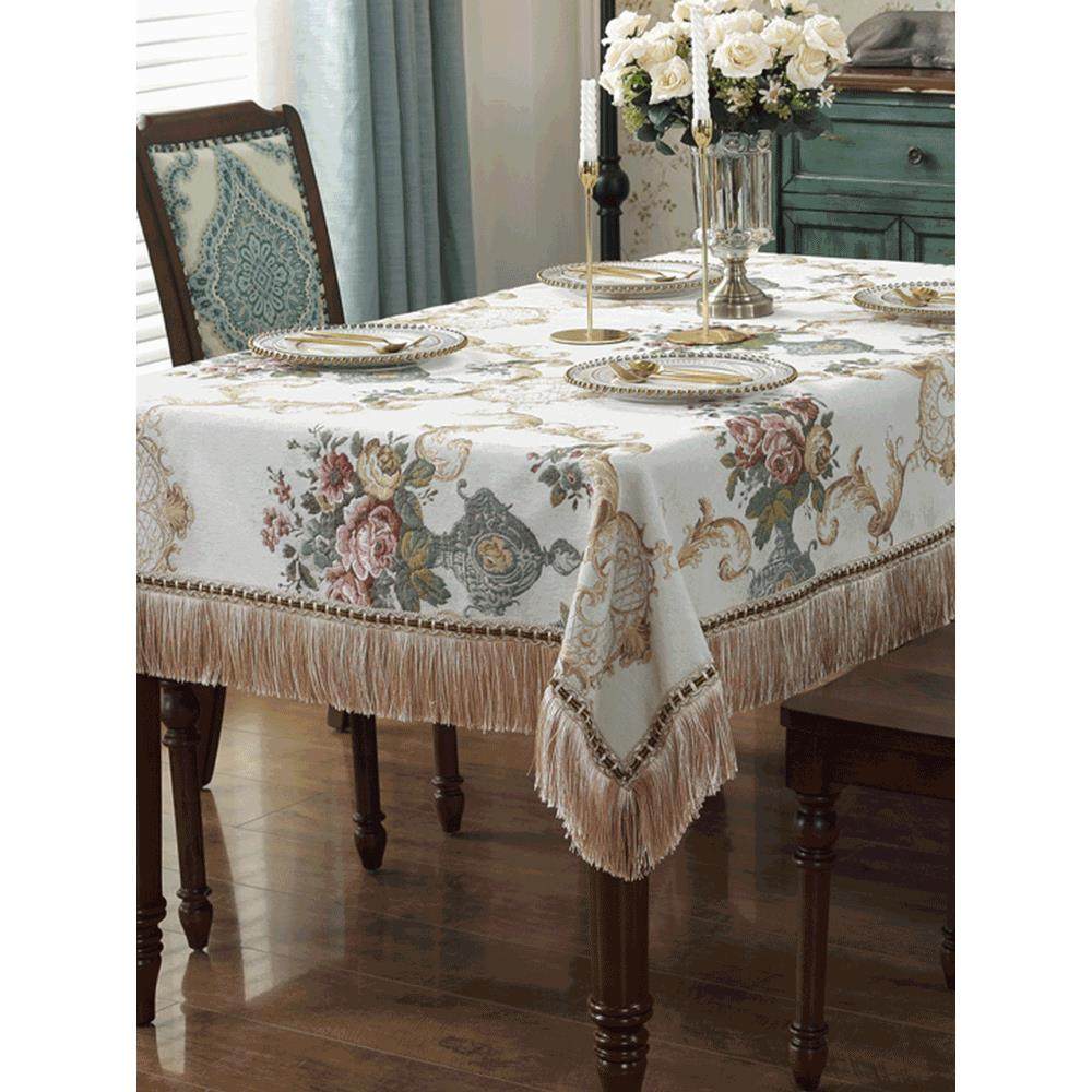 雪尼尔布艺桌布台布茶几布圆桌布氛围感盖巾防尘欧式加厚餐桌布,居家布艺,桌布,淘宝优惠券,粉丝福利购,淘宝优惠卷