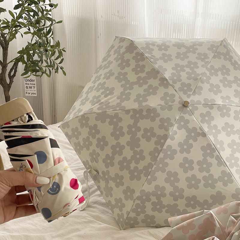 手机卡片伞说的就是它！小清新黑胶防晒迷你便携太阳伞UPF50+