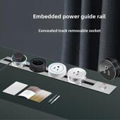 轨道插座国际通用外挂式 台湾110V隐藏式 嵌入式 移动厨房多功能电源