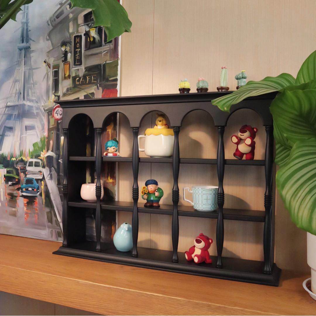 覆古实木杯架香水架中古法式咖啡杯子置物架壁挂模型展示架,住宅家具,搁板/置物架/家用陈列架,淘宝优惠券,粉丝福利购,淘宝优惠卷