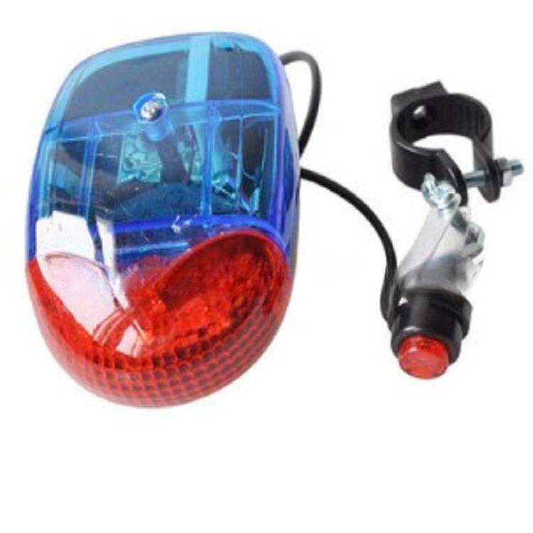 自行车前灯电子喇叭带LED灯车铃电子铃8声发光骑行装备8音电喇叭