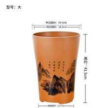 现货大厅花盆绿植落地大型植物树脂仿陶瓷虎皮兰花高筒圆型客厅