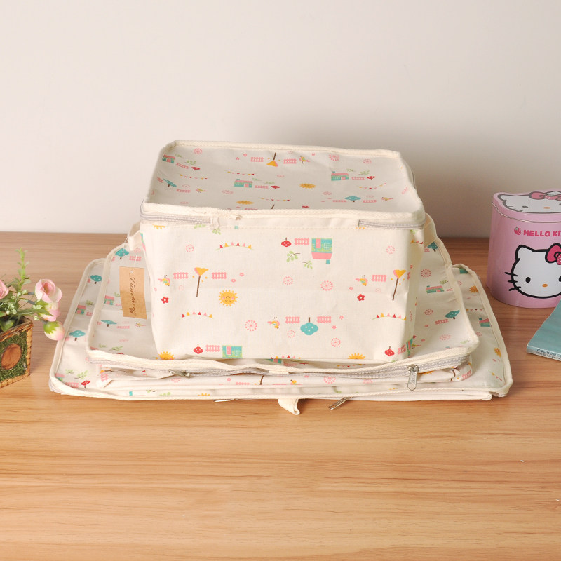 包邮棉布布艺收纳袋 被子衣物整理袋大号带盖储物袋防潮收纳箱盒,收纳整理,收纳箱,淘宝优惠券,粉丝福利购,淘宝优惠卷