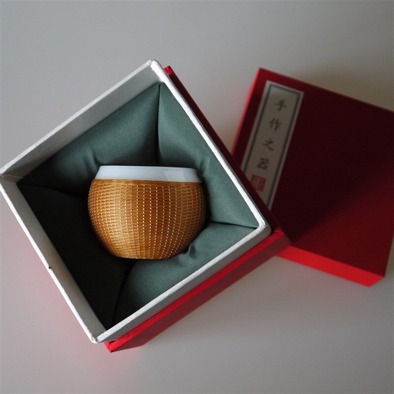 瓷胎竹编茶杯玉瓷琉璃杯竹丝扣瓷品茗杯个人杯四川省非遗特色茶具,特色手工艺,竹编/竹雕,淘宝优惠券,粉丝福利购,淘宝优惠卷