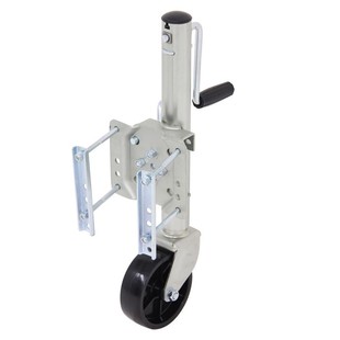 侧摇单轮拖车6寸小轮千斤顶驻车支撑支架支腿游艇房车导向轮配件