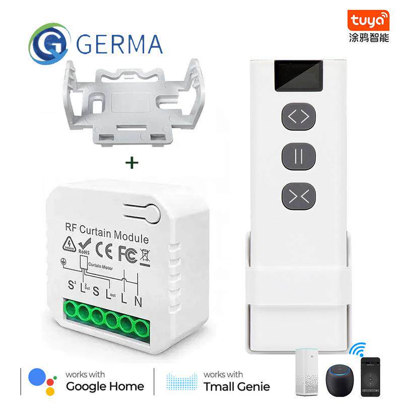 跨境涂鸦APP定时语音管状电机控制器智能家居WIFI窗帘开关通断器