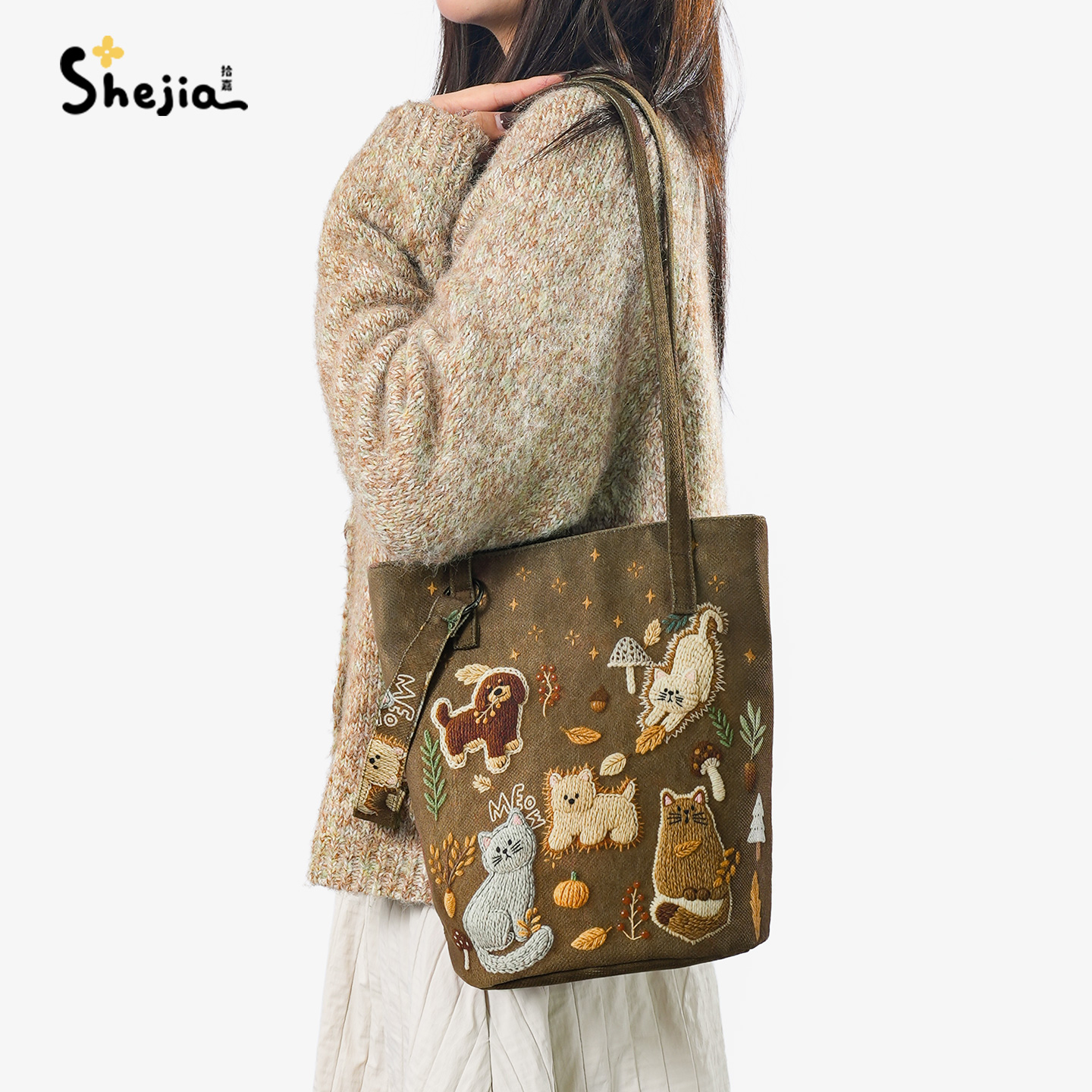 拾嘉大容量通勤猫狗水桶包