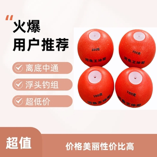 河鱼王鲢鳙漂4个装球形离底反底专用中通浮漂