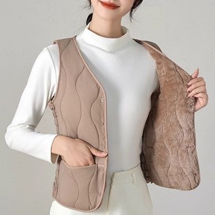 百搭内胆贴身背心 修身 轻薄羽绒棉马甲女新款 保暖加厚收腰坎肩韩版