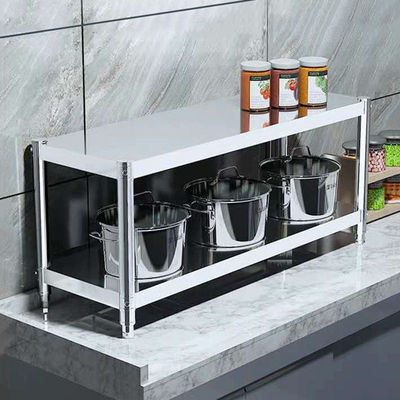 45高两层厨房落地60x30 70x35 80x40 90x45cm不锈钢置物储物架子