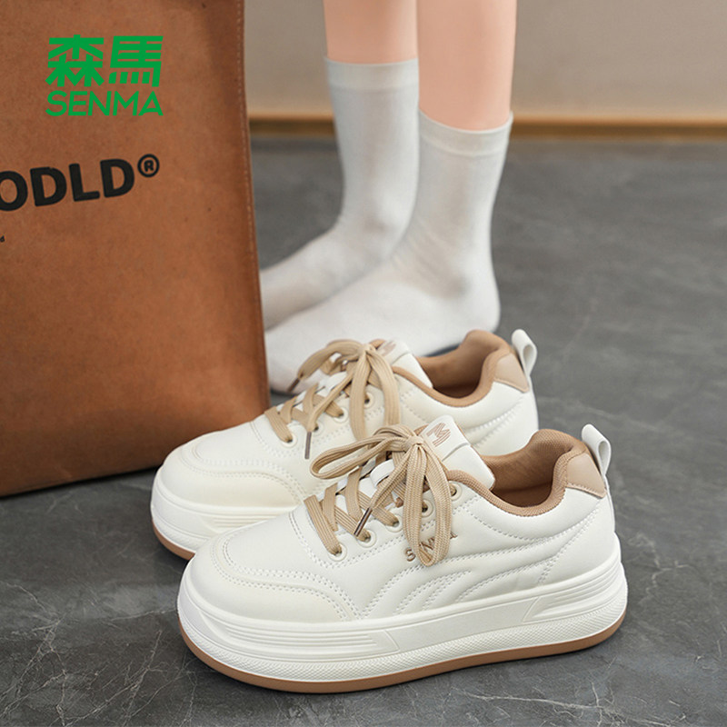 森马秋季小白鞋女款2026新款女鞋爆款百搭时尚休闲鞋厚底板鞋子女