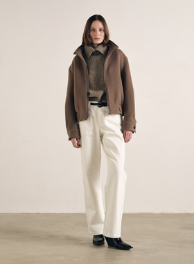 ATELIO·羊毛宽松双开拉链夹克短大衣