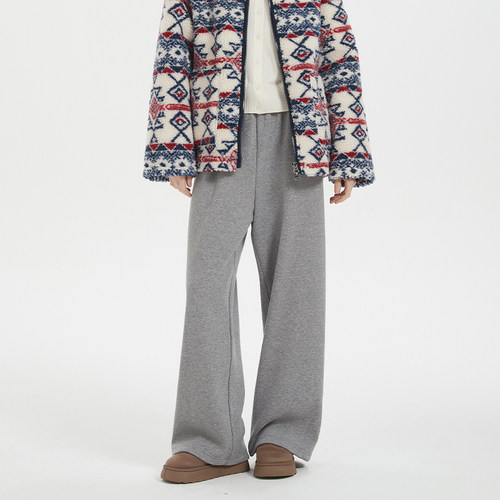 PB高腰抽绳软糯加绒休闲长裤