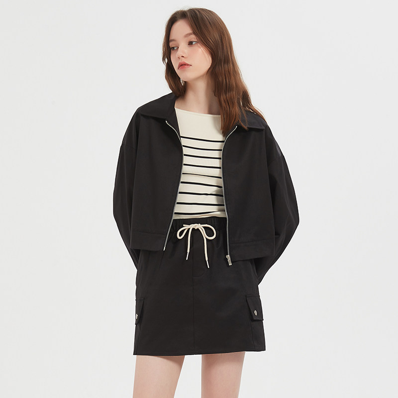 Petit Bari女休闲套装短外套+工装半裙 简约利落 日常通