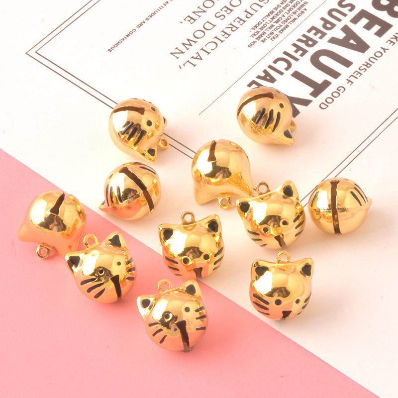 小号卡通宠物铃铛 滴油小猫头铃铛 铜铃铛宠物项圈饰品配件挂件