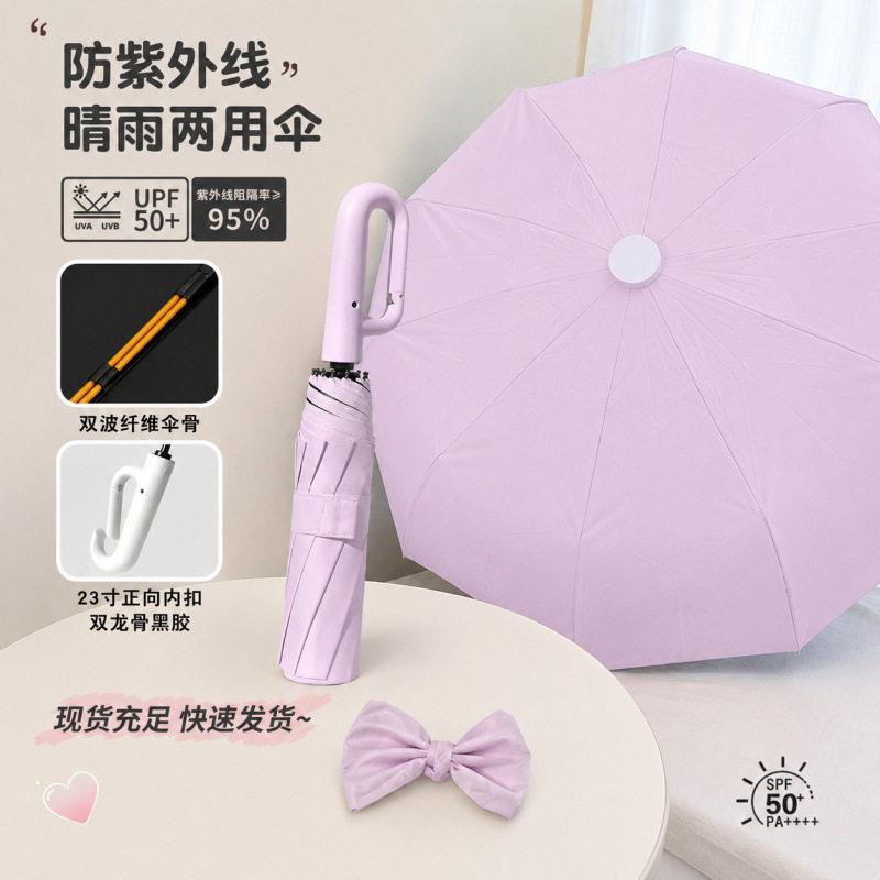 大号车载伞20骨三折全自动防水套晴雨两用伞防紫外线伞结实大雨伞