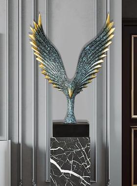 大展宏图老鹰摆件大鹏展翅天使之翼工艺品电视柜酒柜样板房装饰品