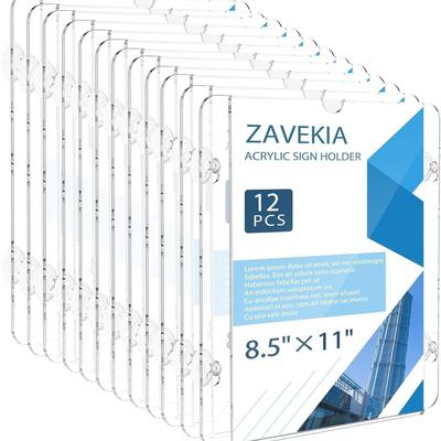 亚克力窗户标志支架带吸盘透明框架玻璃门壁挂广告标牌支架