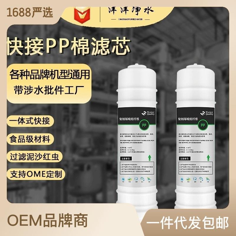 快接PP棉滤芯韩式一体净水器通用快插滤芯 10寸大T聚丙烯厂家